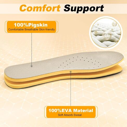 Shoe Insoles for Hey Dude Wally Shoes Replacement, Shoe Inserts for Men, Memory Foam Men Insoles, Footwear Inserts Comfortable & Light-Weight (US M10/EU43) in Saudi Arabia