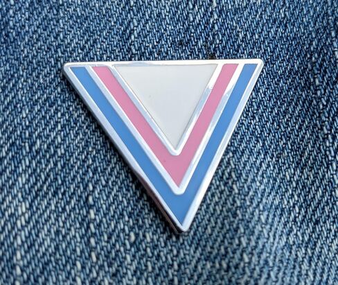 Applicable Pun Transgender Pride Flag Triangle - Lapel or Fabric Pin in Saudi Arabia