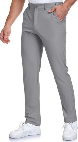 SPOSULEI Men's Golf Pants Stretch Lightweight Waist Elastic Work Business Dress Pants with 4 Pockets in Saudi Arabia