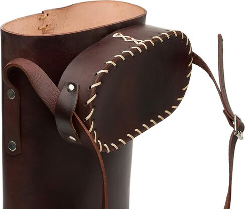 Matero Bag for Yerba Mate Gourd and Thermos, Fully Leather, Handmade Artisanal, With Handle and Shoulder Strap, Essential for Travel, Picnic, Camping and Home Use - (Color Brown) in Saudi Arabia