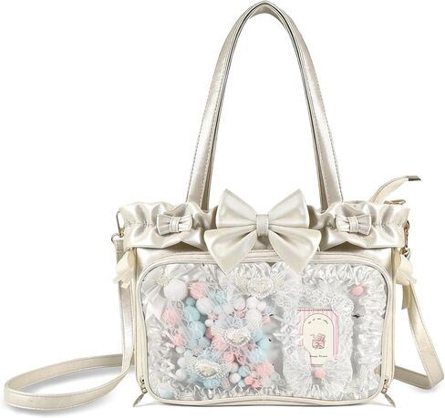 حقائب اليد DIY Ita Bag-Kawaii Ita مع الملحقات، حقيبة رسول Itabag اللطيفة من البولي يوريثان مع 3 حشوات، محفظة دبوس لمحبي Kpop والأنمي | مادة البولي يوريثان in Kuwait
