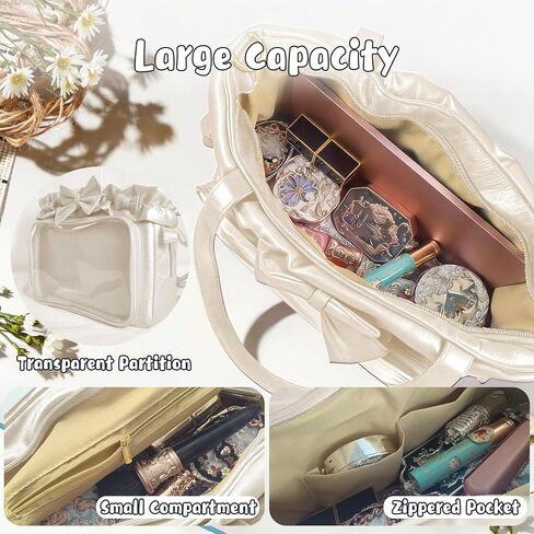 حقائب اليد DIY Ita Bag-Kawaii Ita مع الملحقات، حقيبة رسول Itabag اللطيفة من البولي يوريثان مع 3 حشوات، محفظة دبوس لمحبي Kpop والأنمي | مادة البولي يوريثان in Kuwait