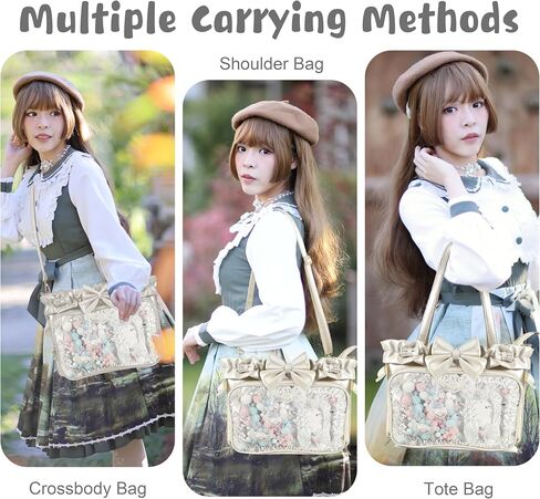 حقائب اليد DIY Ita Bag-Kawaii Ita مع الملحقات، حقيبة رسول Itabag اللطيفة من البولي يوريثان مع 3 حشوات، محفظة دبوس لمحبي Kpop والأنمي | مادة البولي يوريثان in Kuwait