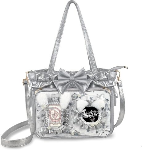 DIY Ita Bag-Kawaii Ita Tote Bags with Accessories,PU Cute Messenger Itabag with 3 Inserts,Pin Purse for Kpop and Anime Fans | PU Material in Saudi Arabia