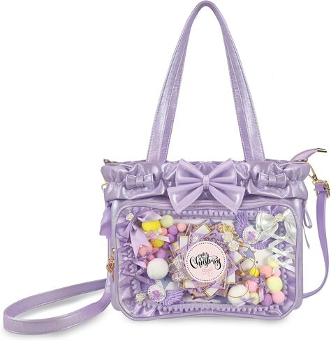 حقائب اليد DIY Ita Bag-Kawaii Ita مع الملحقات، حقيبة رسول Itabag اللطيفة من البولي يوريثان مع 3 حشوات، محفظة دبوس لمحبي Kpop والأنمي | مادة البولي يوريثان in Kuwait