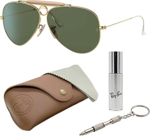 Ray-Ban RB3138 SHOOTER | AVIATION COLLECTION Aviator Sunglasses with Official Eyewear Kit in Kuwait