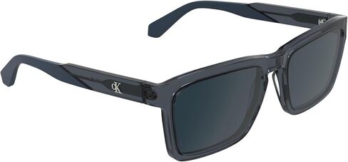 Calvin Klein Jeans Men's Sunglasses CKJ25617S - Transparent Blue with Solid Blue Lens in Kuwait