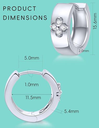 TIMELESSTAR Ideal Gifts Clover Hoop Earrings for Women|Premium Moissanite|18K Gold Plated 925 Sterling Silver Non Tarnish in Saudi Arabia