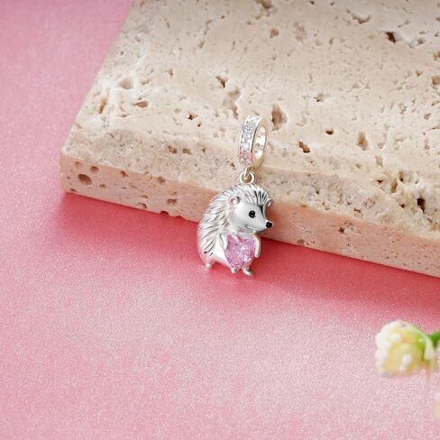Hedgehog Charm for Bracelets 925 Sterling Silver Animal Charms Hedgehog Jewelry Gifts for Women in Kuwait