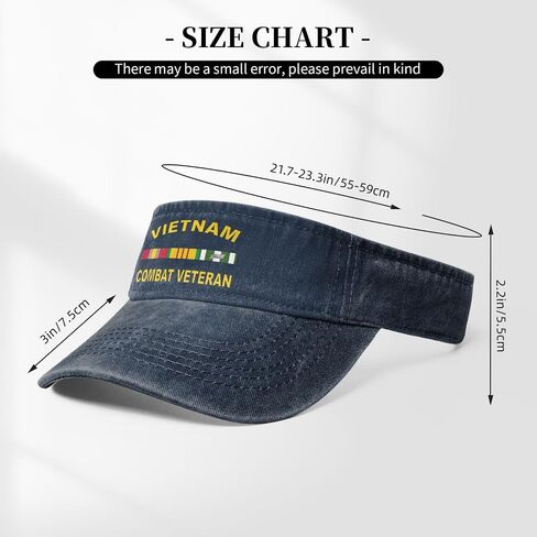 Vietnam Combat Veteran Sport Sun Visor Hats Adjustable Empty Top Baseball Cap Denim Cap in Kuwait