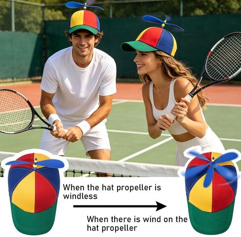 Colorful Propeller Hat Baseball Cap, Unisex Rainbow Snapback Baseball Hat for Any Scene Girl Boy Spinning Propeller Hat for Adults in Saudi Arabia
