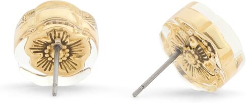 COACH Jewelry Women's Signature Tea Rose Lucite Stud Earrings in Saudi Arabia