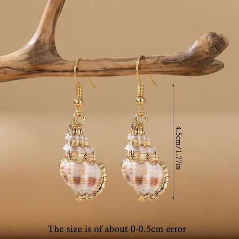 Tondiamo 9 Pairs Natural Seashell Earrings for Women Beach Summer Earring Jewelry Lightweighted Boho Earrings for Women Friend in Saudi Arabia