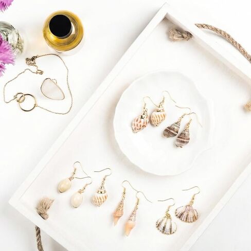 Tondiamo 9 Pairs Natural Seashell Earrings for Women Beach Summer Earring Jewelry Lightweighted Boho Earrings for Women Friend in Saudi Arabia