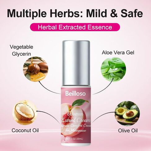 Silky Peach Estriol Cream for Women, Natural Peach Scent Moisturizer, PH-Balanced Feminine Care, Soothes Dryness & Discomfort in Saudi Arabia