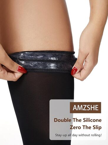 Ultimate Durability Thigh High Stockings for Women, Rip Resistant Lace Tights with Silicone, 60D Stay Up Pantyhose in Kuwait