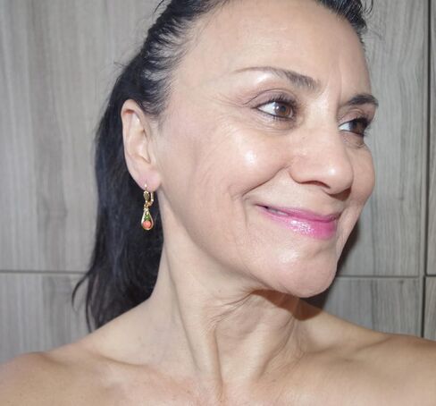 35th Anniversary Angel Skin Seed Coral & Jade Round Caged Teardrop 14k GF Leverback Earrings in Kuwait