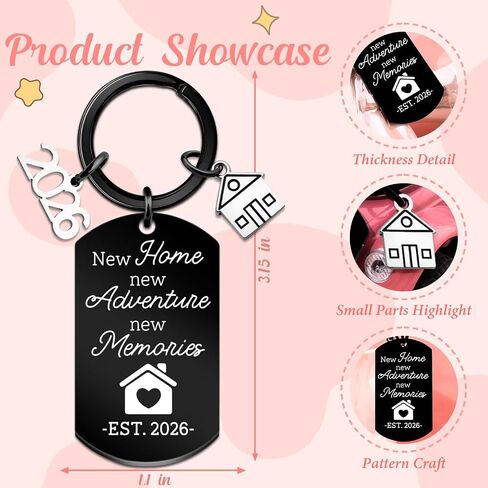 New Home Keychain 2026 House Warming GIfts New Apartment 2026 Housewarming Gift Ideas Housewarming Gift for Women Men Newly House Owner Keychain in Saudi Arabia