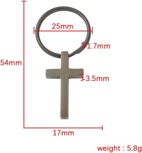 Stainless Steel Cross Keychain Keyring Charm Pendant for Men Women Gift(2pcs) in Kuwait