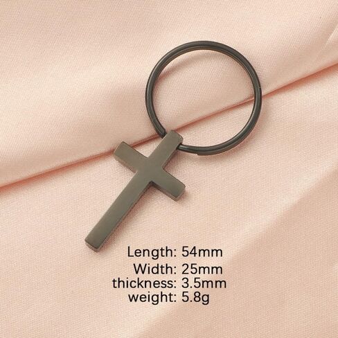 Stainless Steel Cross Keychain Keyring Charm Pendant for Men Women Gift(2pcs) in Kuwait
