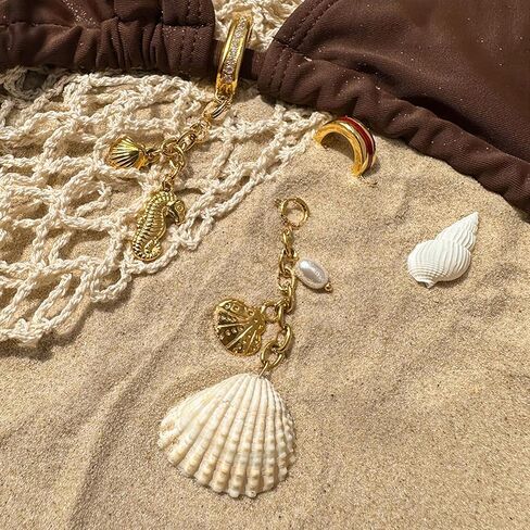 FAMARINE Shell Charm for Necklace Bag Chain Keychain Clasp Clip on Charms Accessories Beach in Kuwait