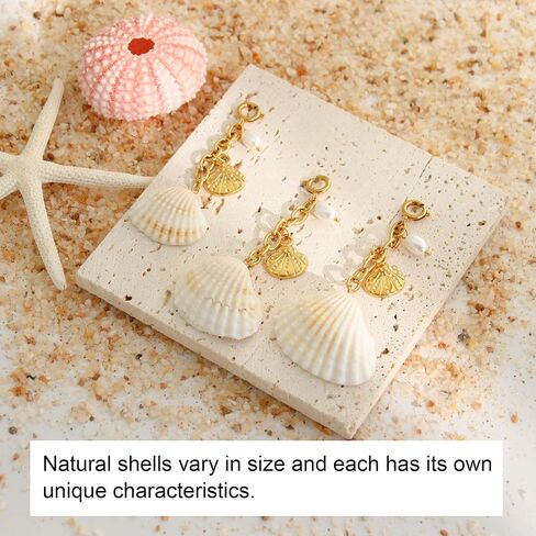 FAMARINE Shell Charm for Necklace Bag Chain Keychain Clasp Clip on Charms Accessories Beach in Kuwait