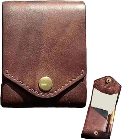 Men's Vintage Large Capacity PU Leather Wallet Multifunctional Card Holder with Pen Slot Compact Stylish Small Purse in Saudi Arabia