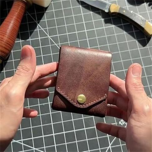 Men's Vintage Large Capacity PU Leather Wallet Multifunctional Card Holder with Pen Slot Compact Stylish Small Purse in Saudi Arabia