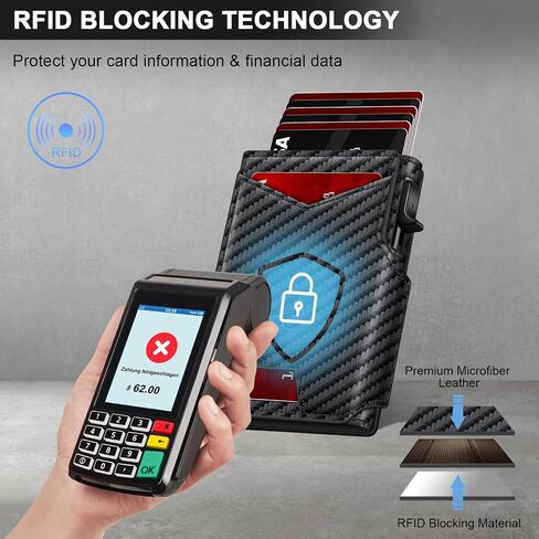 SEMORID Slim Wallet for Men, for 13-25 Cards, with ID Window & Cash Slot, RFID Blocking Card Holder Wallet in Saudi Arabia