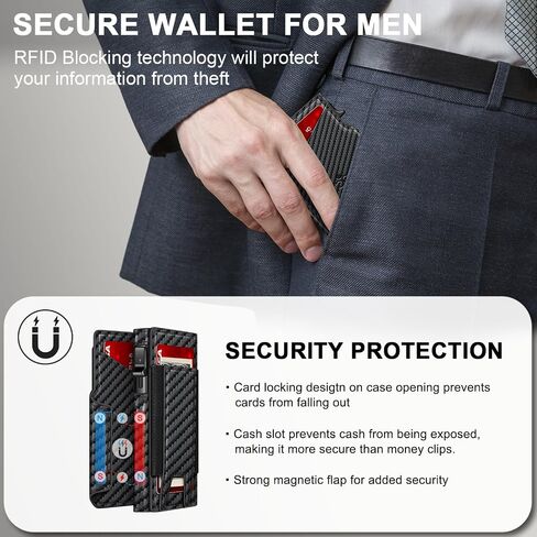 SEMORID Slim Wallet for Men, for 13-25 Cards, with ID Window & Cash Slot, RFID Blocking Card Holder Wallet in Saudi Arabia