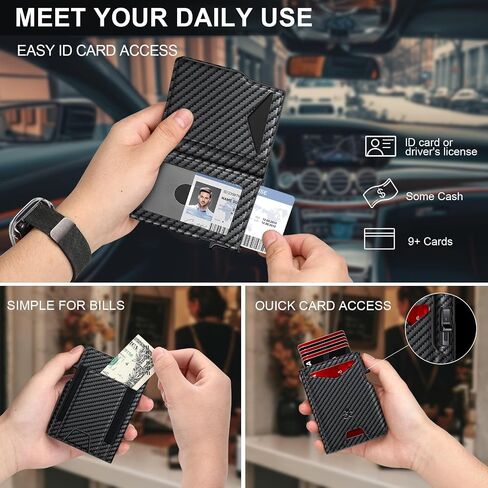 SEMORID Slim Wallet for Men, for 13-25 Cards, with ID Window & Cash Slot, RFID Blocking Card Holder Wallet in Saudi Arabia