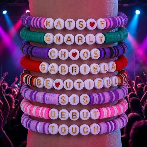 KATSEYE Merch الأساور مجموعة سلسلة المفاتيح ألبوم جولة مستوحاة من هدايا الصداقة لمحبي النساء والرجال in Kuwait