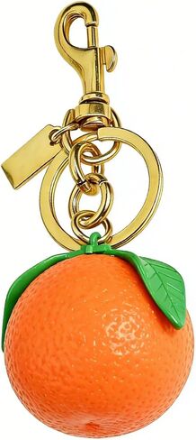 InterCat Cute 3D Orange Fruit Keychain, Kawaii Realistic Resin Bag Charm with Gold Lobster Clasp, Orange Bag Accessories for Women Girls, Fun Purse Backpack Decor Key Charms in Saudi Arabia