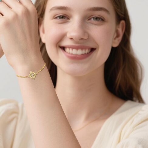 Celtic Knot Bracelet for Women S925 Sterling Silver Plated 14K Gold CZ Dainty Irish Knot Bracelet Witchy Nudo de Bruja Plata Irish Wiccan Good Luck Jewelry Gift for Women Christmas Birthday in Saudi Arabia
