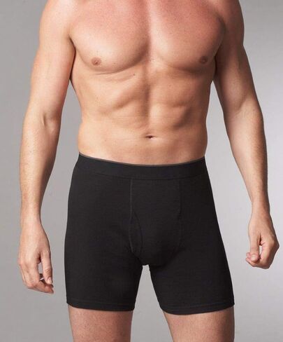 Safe-Dry Men's Incontinence Boxer - Waterproof, Stain-Resistant, Odor-Resistant, 100% Cotton with Functional Fly - Kleinert's (Black, Md Waist 34-36" in. / Hips 33-34" in) in Saudi Arabia