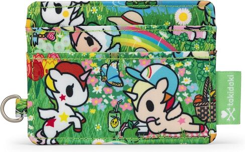 JuJuBe Tokidoki Card Holder Wallet, Slim Front Pocket Credit Card Case with 4 Card Slots, Cash/Receipt Insert Pocket, D-Ring Attachment for Lanyard/Keys, Machine Washable in Saudi Arabia