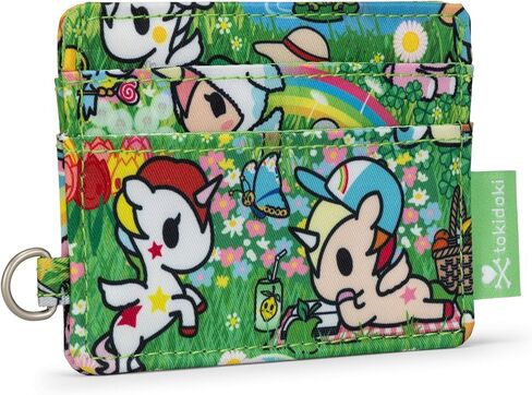 JuJuBe Tokidoki Card Holder Wallet, Slim Front Pocket Credit Card Case with 4 Card Slots, Cash/Receipt Insert Pocket, D-Ring Attachment for Lanyard/Keys, Machine Washable in Saudi Arabia