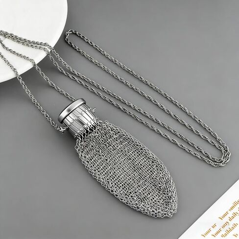 1920's English Vintage Coin Purse, Handade Chain Metal Mesh Wallet for Coins, Dice, Jewelry, Cosmetics, Mini Vintage Double Mesh Coin Holder Pouch, Antique Coin Purse Wallet Ideal for Party in Saudi Arabia