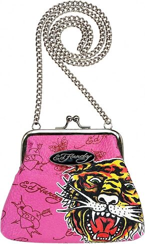 Ed Hardy Tiger Tattoo Chain Crossbody Coin Purse Wallet Bag in Kuwait