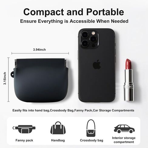 Squeeze Coin Purse for Women – Silicone Small Coin Pouch with Kiss Lock for Coins, Keys, Lipstick, and Earphones – Mini Cute Change Purse, Coin Purse & Pouch for Daily Life, Cars, Travel, Party in Kuwait