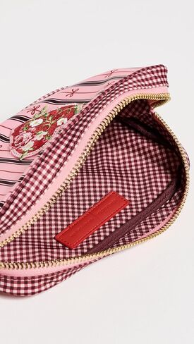 Stoney Clover Lane Women's Agua Bendita x Stripe Bow Small Pouch, Ribbon Stripe, Small in Saudi Arabia