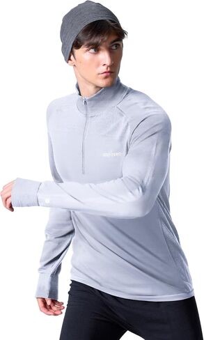 COZYZERO Men’s Merino Wool Long Sleeve Shirt - Midweight Half Zip Top for Hiking, Running, Travel & All-Season Comfort in Saudi Arabia