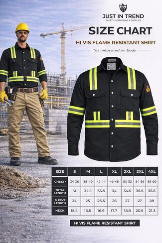 Flame Resistant FR High Visibility Hi Vis Shirt - 88% C/12% N - 7oz in Kuwait