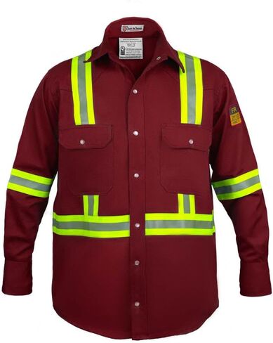 Flame Resistant FR High Visibility Hi Vis Shirt - 88% C/12% N - 7oz in Kuwait