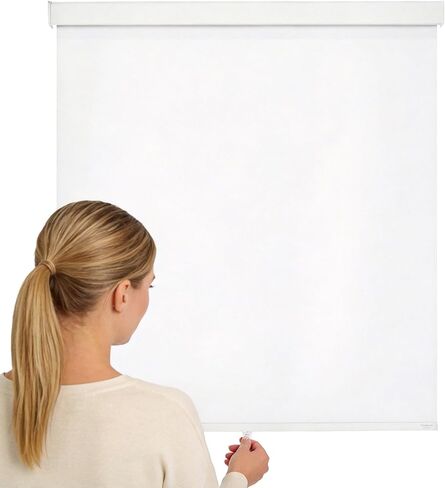 Blackout Roller Shades Cordless Blinds for Indoor Windows Room Darkening Free-Stop UV Protection Shades Door Blinds for Home and Office (21" W x 72" H, White) in Saudi Arabia
