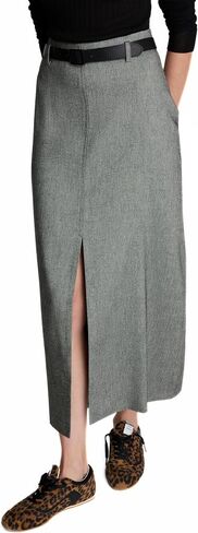 Kenneth Cole Womens Herringbone Front Slit Midi Skirt in Kuwait