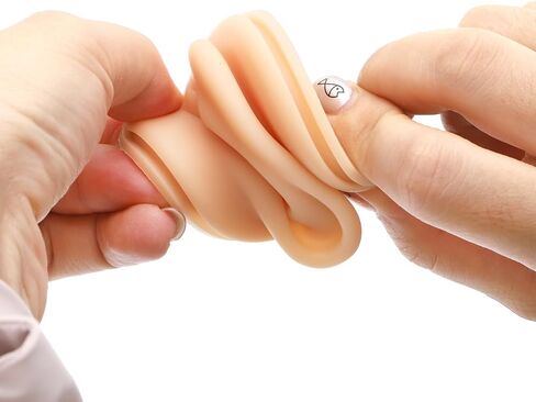 ZENFUN 4 Pack Soft Silicone Ear Model for Piercing Practice, Left and Right Flexible Fake Ear with Acrylic Stand, Realistic Ear for Earring Display, Acupuncture Teaching Tool in Kuwait