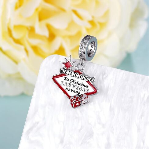 Las Vegas Charms 925 Sterling Silver Travel Charms Las Vegas Gifts for Women in Saudi Arabia