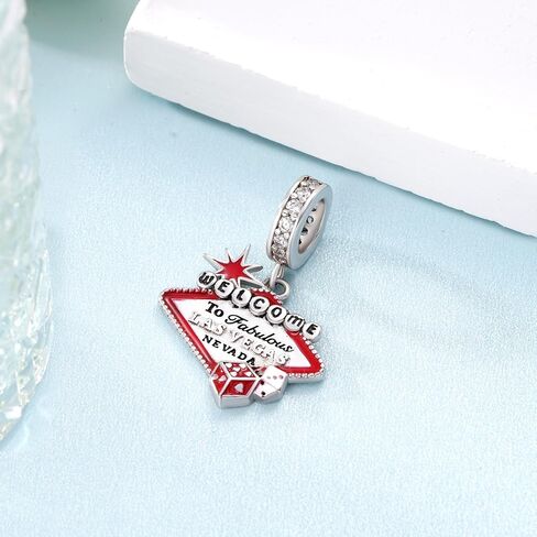 Las Vegas Charms 925 Sterling Silver Travel Charms Las Vegas Gifts for Women in Saudi Arabia