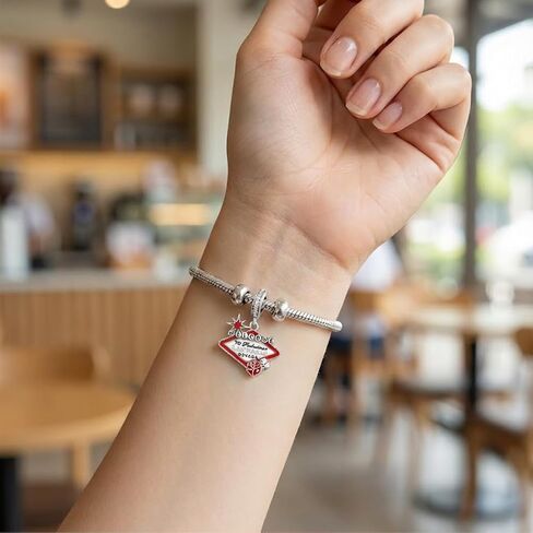 Las Vegas Charms 925 Sterling Silver Travel Charms Las Vegas Gifts for Women in Saudi Arabia